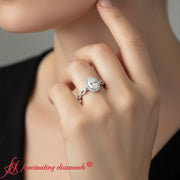 Oval Halo Infinity Vine Engagement Ring